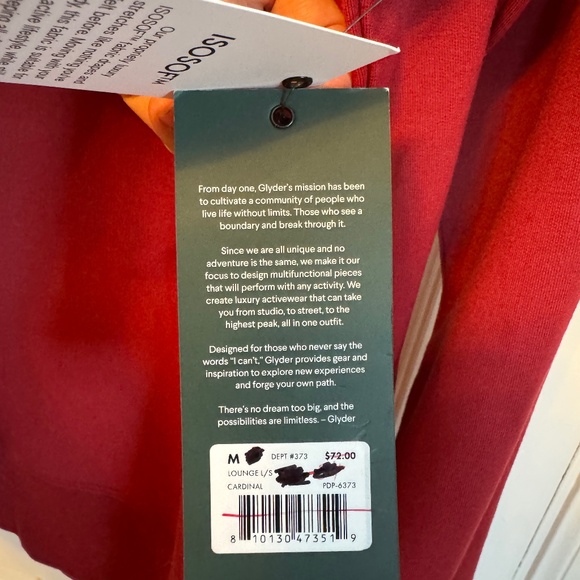 Glyder Yoga Top in Cranberry Red (size M) - Picture 5 of 8